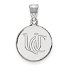 Sterling Silver 5/8in University Of Cincinnati UC Round Pendant