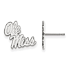 14k White Gold University of Mississippi Ole Miss Post Earrings