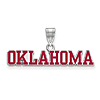 Sterling Silver University of Oklahoma OKLAHOMA Enamel Pendant