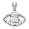 Wake Forest University Football Pendant 3/4in Sterling Silver