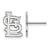 10kt White Gold St. Louis Cardinals STL Post Earrings