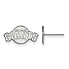 10k White Gold San Francisco Giants Arched Baseball XS Earrings