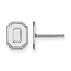 Silver Ohio State University Extra Small Block O Post Earrings