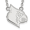 Sterling Silver University of Louisville Louis Pendant with 18in Chain
