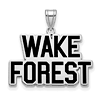 Wake Forest University Logo Enamel Pendant 3/4in Sterling Silver