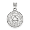 Sterling Silver 5/8in East Carolina University Seal Pendant