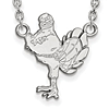 10k White Gold Virginia Tech HokieBird Necklace