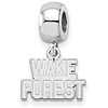 Wake Forest University Tiny Dangle Bead Sterling Silver