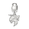 Georgia Tech Small Dangle Bead Sterling Silver