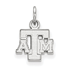 Sterling Silver 3/8in Texas A&M University Pendant