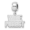 Wake Forest University Dangle Bead Sterling Silver