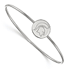 Sterling Silver 7in Michigan State University Spartan Slip On Bangle