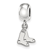 Sterling Silver Boston Red Sox Extra Small Bead Charm Dangle