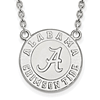 Silver University of Alabama Crimson Tide Pendant with 18in Chain