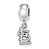 Sterling Silver St. Louis Cardinals STL Extra Small Bead Charm Dangle