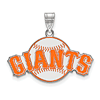 Sterling Silver 5/8in San Francisco Giants Logo Enamel Pendant