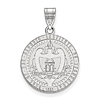 Sterling Silver Georgia Tech Crest Pendant 3/4in
