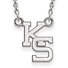 Kansas State University KS Necklace 10k White Gold