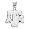 14kt White Gold 5/8in Texas A&M University ATM Pendant
