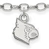 Sterling Silver 9in University of Louisville Cardinal Anklet