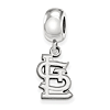 Sterling Silver St. Louis Cardinals STL Small Dangle Bead 
