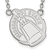 Mississippi State University Cowbell Necklace 3/4in 10k White Gold