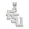 Sterling Silver 1/2in Florida State University FSU Pendant