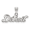14kt White Gold 3/8in Detroit Pendant