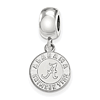 Sterling Silver University of Alabama Crimson Tide Small Dangle Bead