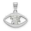 Sterling Silver 3/4in University of Kentucky Wildcat Football Pendant