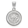 Kansas State University Crest Pendant 5/8in Sterling Silver