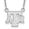 Sterling Silver Texas A&M University Logo Pendant with 18in Chain