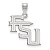 14kt White Gold 3/4in Florida State University FSU Pendant