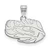 10k White Gold LSU Eye of the Tiger Pendant 1/2in