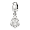 Sterling Silver Purdue University Boilermakers Small Dangle Bead