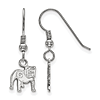 Sterling Silver Univ. of Georgia Standing Bulldog XS Dangle Earrings