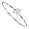 Sterling Silver 7in East Carolina University Wire Bangle