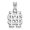 Mississippi State University MS Charm 1/2in Sterling Silver