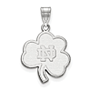 Sterling Silver 7/8in University of Notre Dame Clover Pendant
