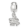 Sterling Silver University of Miami Ibis Extra Small Dangle Bead Charm