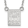 14k White Gold Small The Grove at Ole Miss Pendant with 18in Chain
