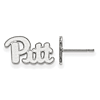 Sterling Silver University of Pittsburgh Extra Small Dangle Earrings