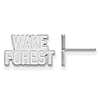 Sterling Silver Wake Forest University Logo Extra Small Earrings 