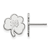 Sterling Silver University of Notre Dame Clover Extra Small Earrings