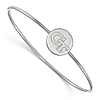 Sterling Silver 7in Georgia Wire Bangle Bracelet with Disc