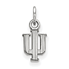 Sterling Silver 3/8in Indiana University Striped Logo Pendant