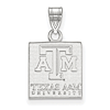 14kt White Gold 1/2in Texas A&M University Tablet Pendant