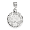 14k White Gold 5/8in University of Notre Dame Crest Pendant