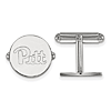 Sterling Silver University of Pittsburgh Round Cuff Links