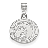 Sterling Silver 1/2in University of Tennessee Smokey Oval Pendant